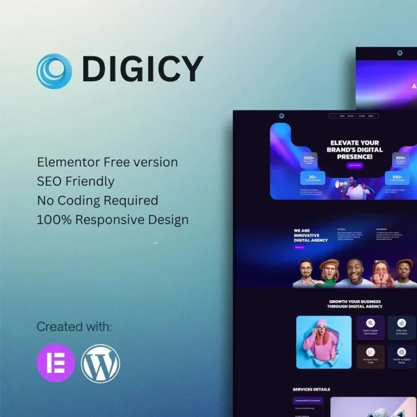Digicy - Lightweight Elementor Template Kit for Digital Agencies