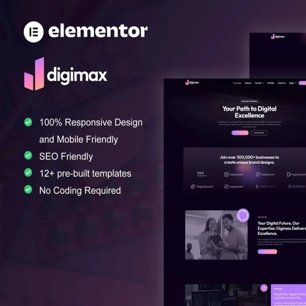 Digimax - Premium Elementor Template Kit for Digital Agencies