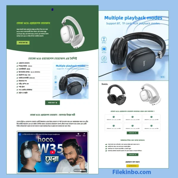 Premium Headphone – Cartflows Landing Page Template
